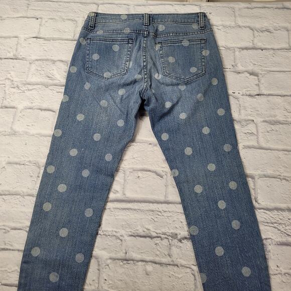 Michael Michael Kors Selma Skinny Polka Dot Jeans size 2P - Picture 8 of 16